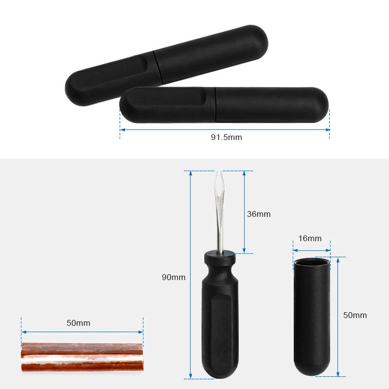 Kit de réparation de pneus de vélo sans chambre à air, avec bandes de caoutchouc, colle urgente Port