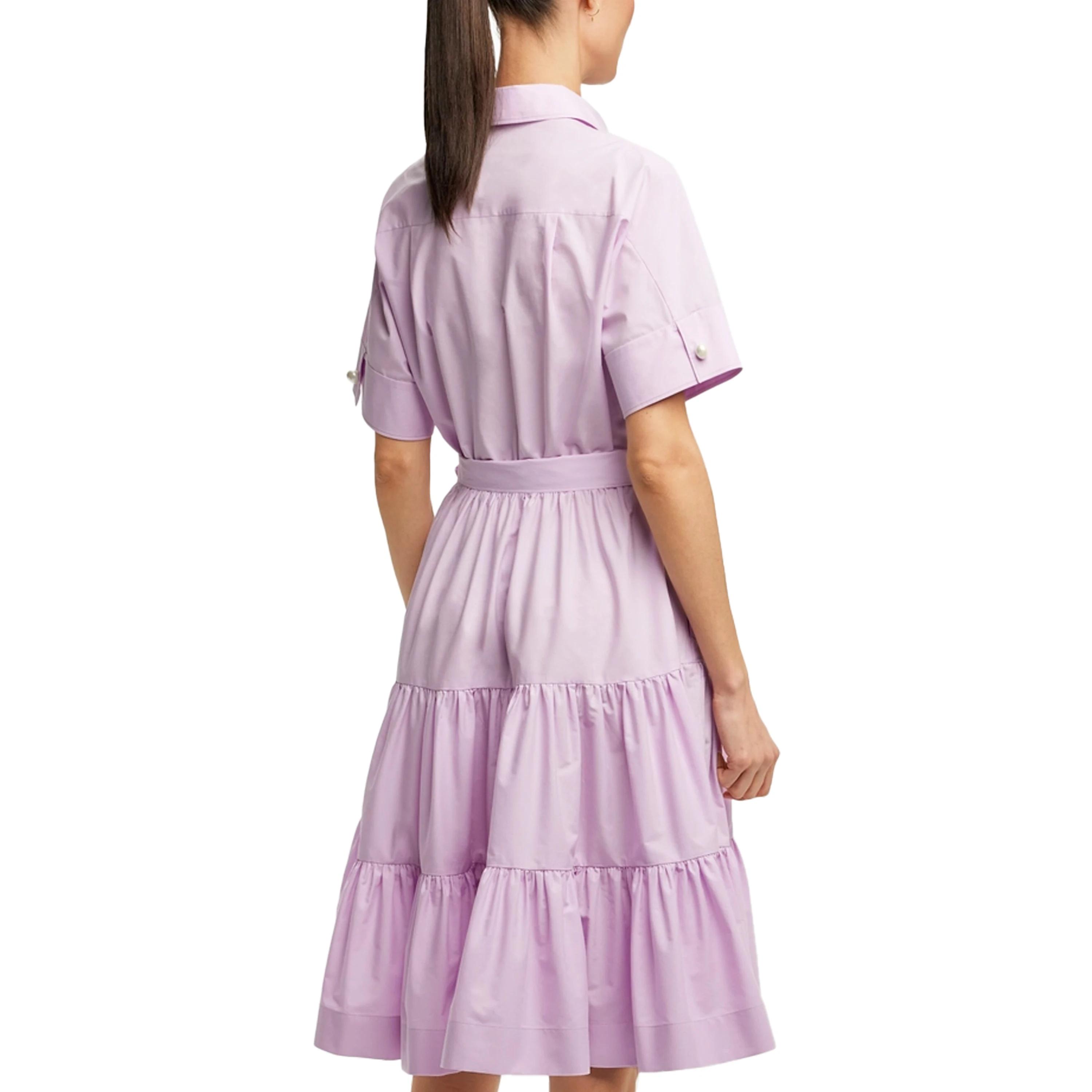 CHCH 2025 femmes robe été bureau dame élégante à manches longues couleur unie chemise robe d'été déc