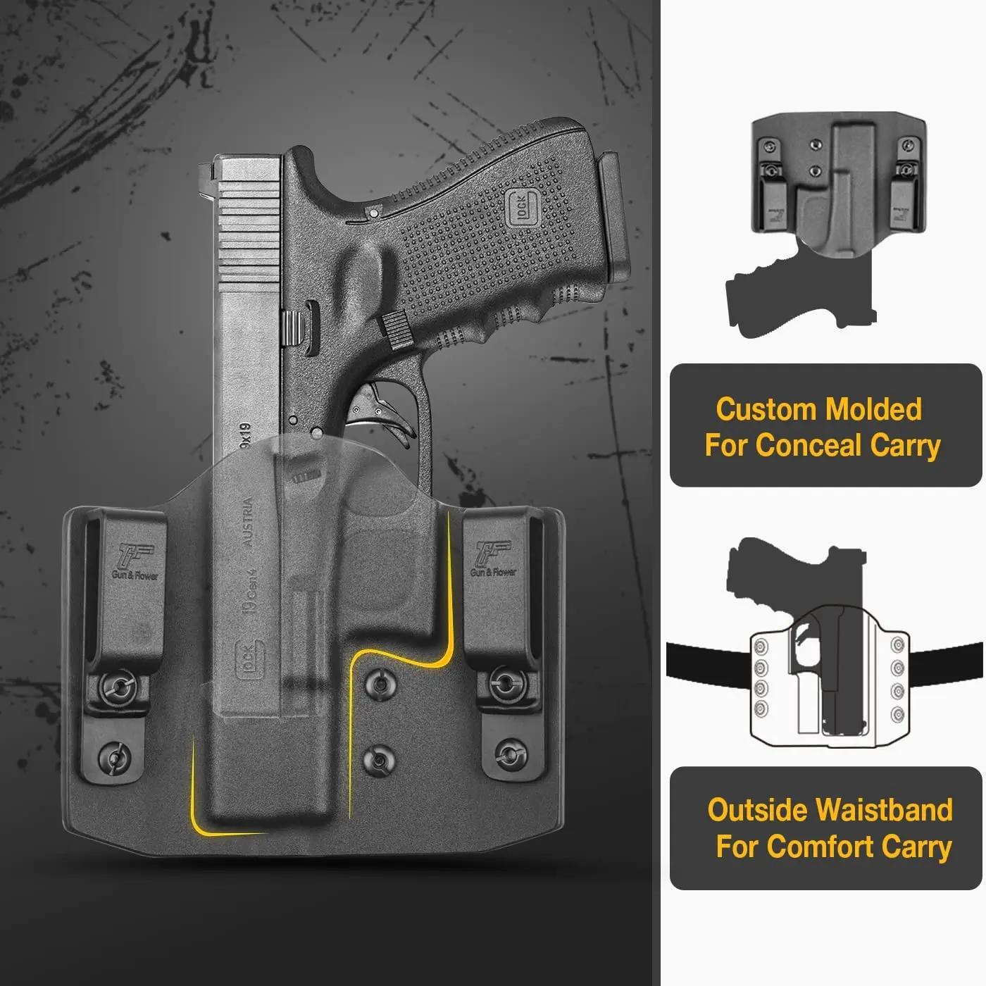 OWB Kydex étuis pour Glock 17/ Glock 19/ CZ P7 /CZ P09 / CZ 10C / Sig P320 / Sig P226 / S&W MP9 / Wa