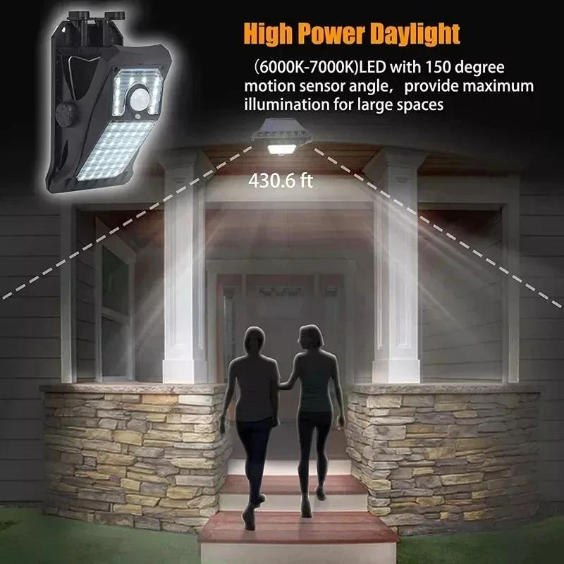 Lampe solaire LED d'extérieur à clipser avec détecteur de mouvement, étanche IP65, pour clôture, ter