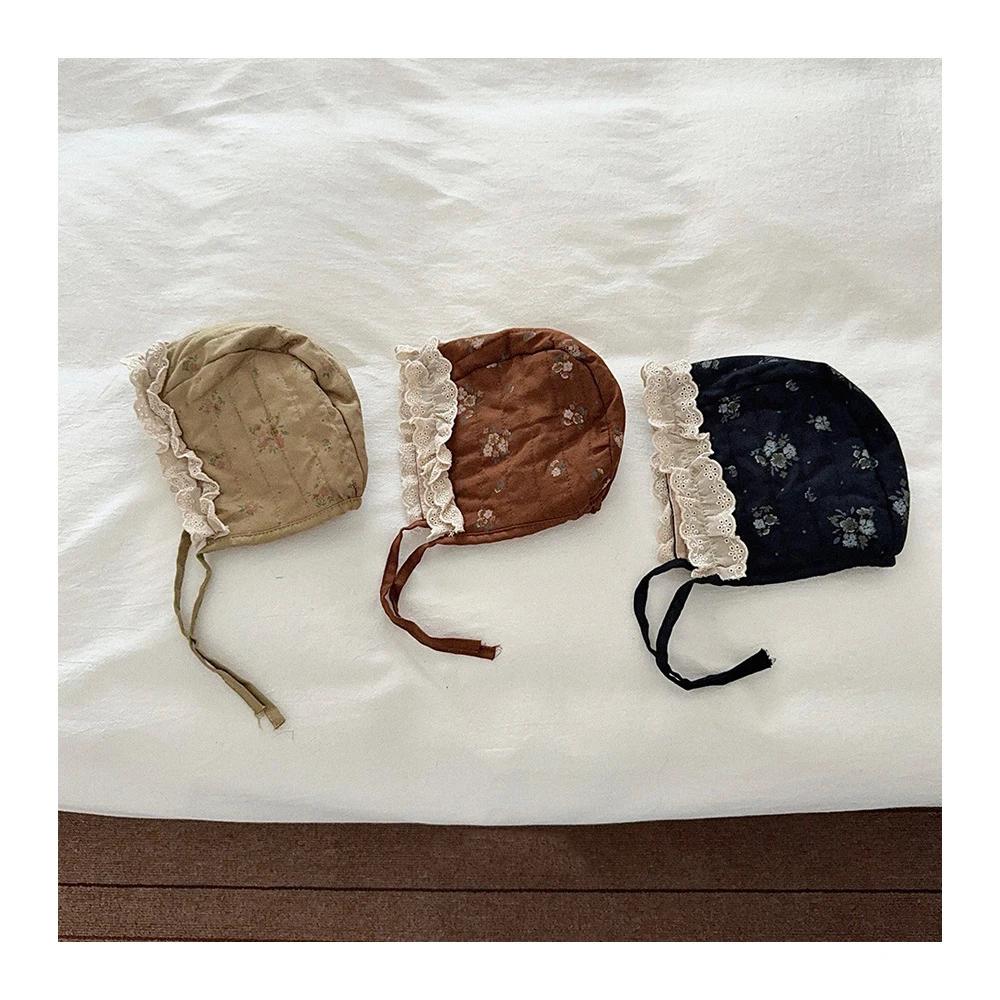 MILANCEL nouveau hiver enfants chapeau mignon épissage Floral dentelle enfants Protection des oreill