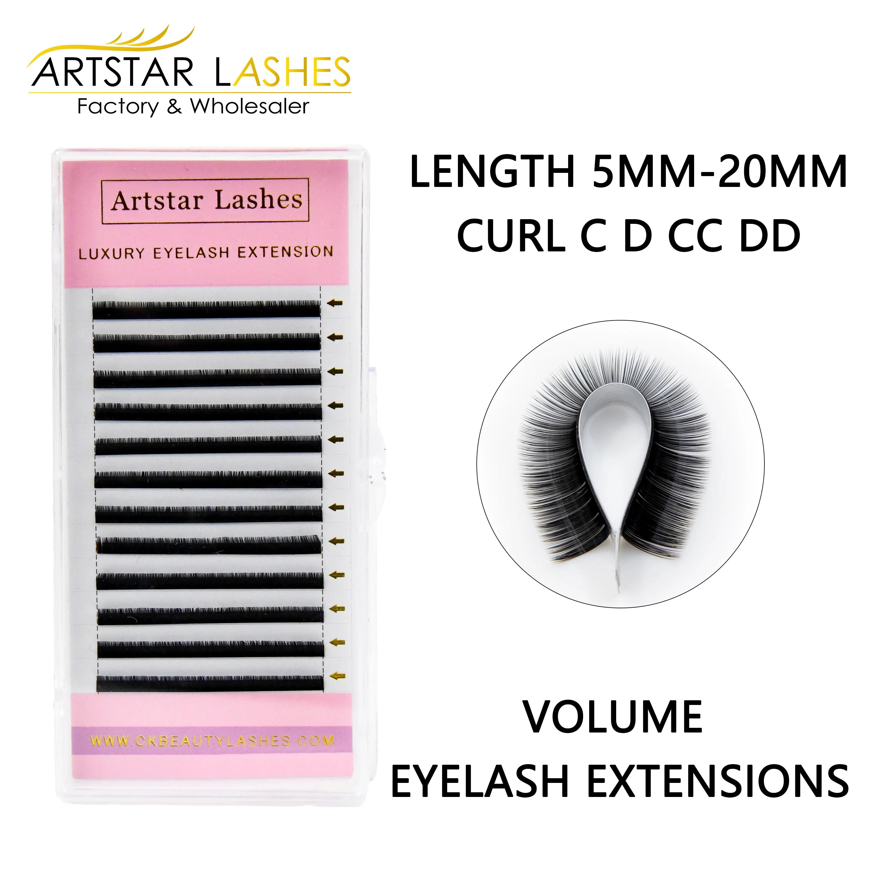 ARTSTAR 12 rangées Extension de cils C/D/CC/DD Curl 8-20MM Volume cils Maquiagem Cilios pour les pro