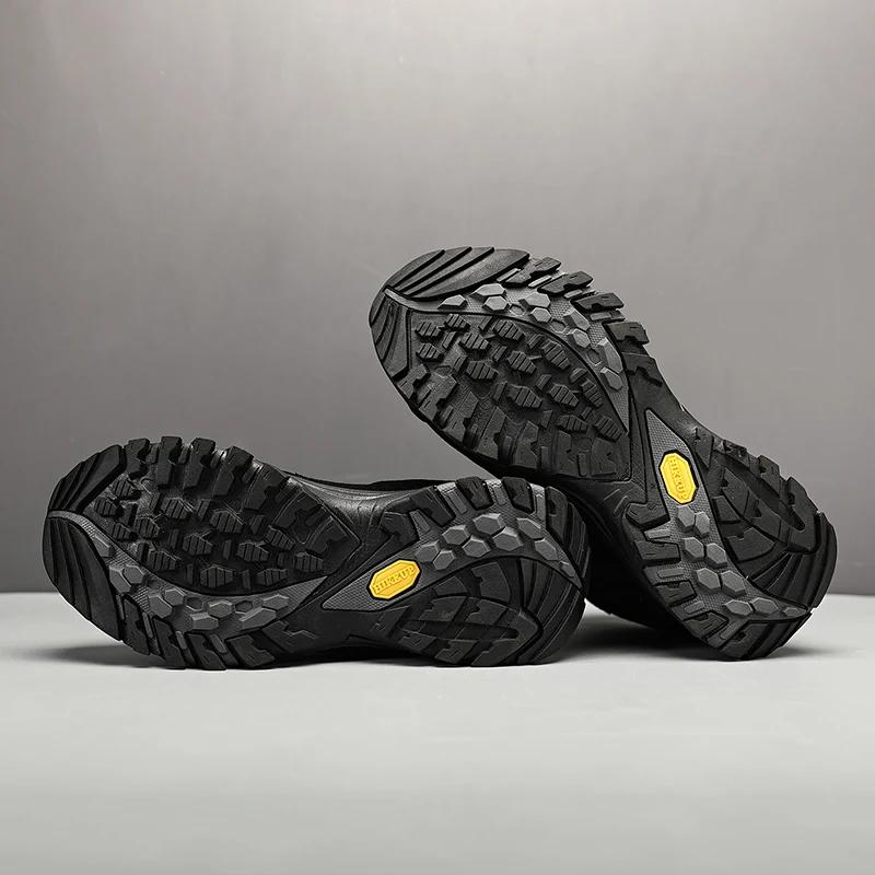 HIKEUP haut de gamme hommes botte de randonnée hiver chaussures de plein air à lacets antidérapant S