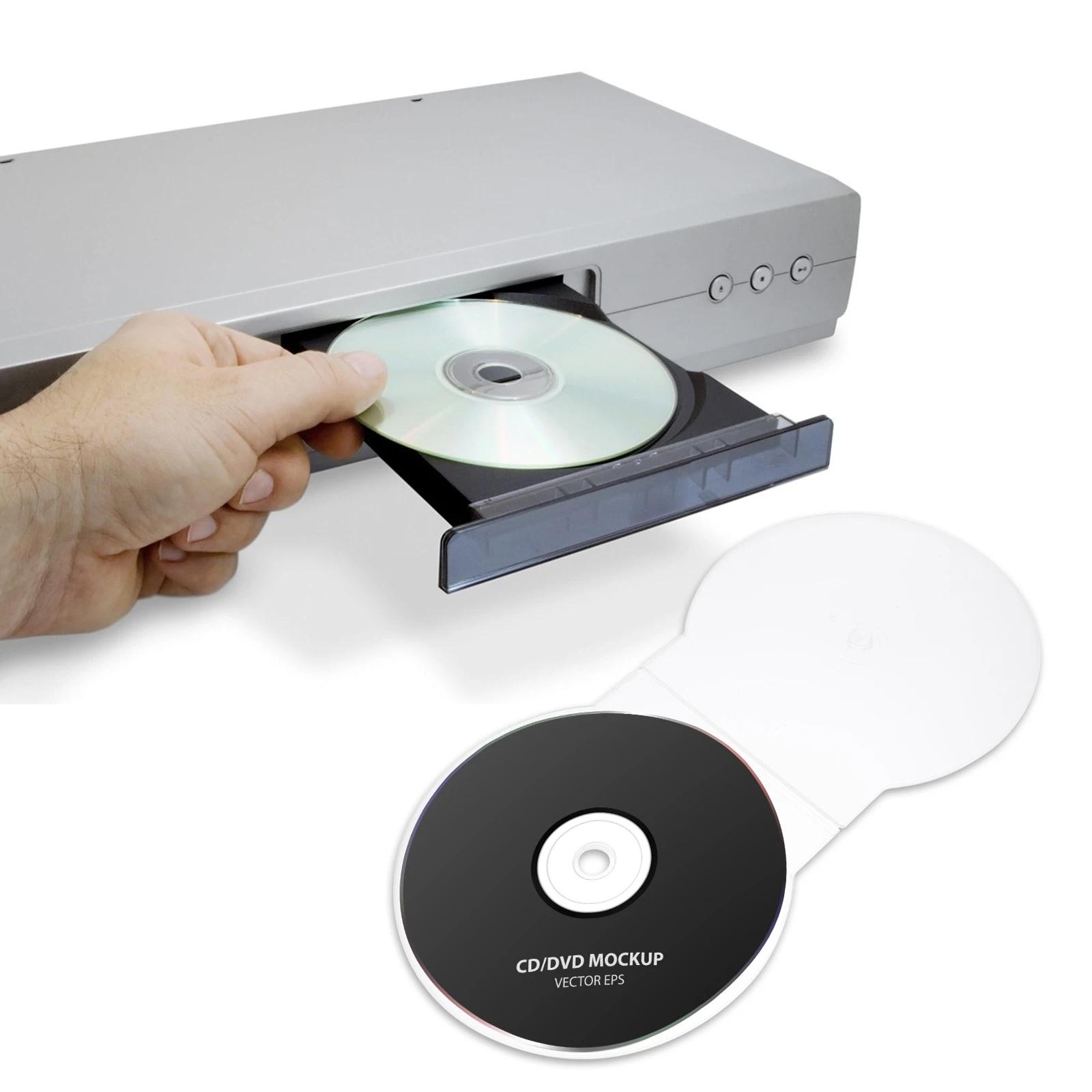 Boîte de rangement en plastique transparent pour CD et DVD, boîtier transparent pour bijoux de voyag
