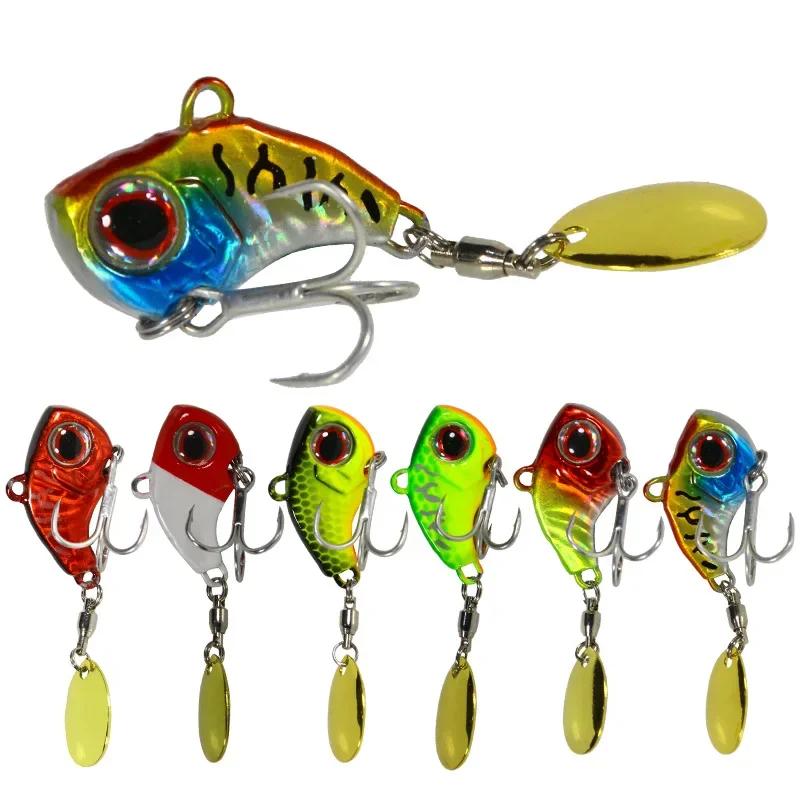 1 pièces rotatif métal VIB vibration appât Spinner cuillère leurres de pêche 8g/16g/21g gabarits tru