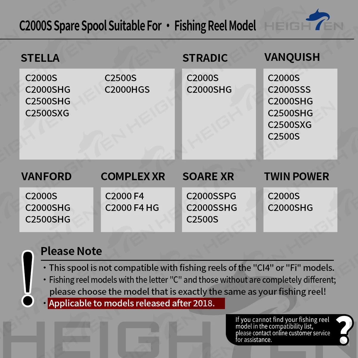 HEIGHTEN Bobine de rechange C2000S, pour 18/19 STELLA / 20 TWIN POWER / 19 Wars CLS ISH / 19 AstroDI