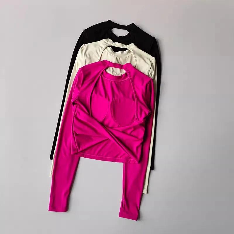 Chemise de Yoga pour femmes, haut de sport dos nu, Sexy, à la mode, vêtements d'entraînement, course
