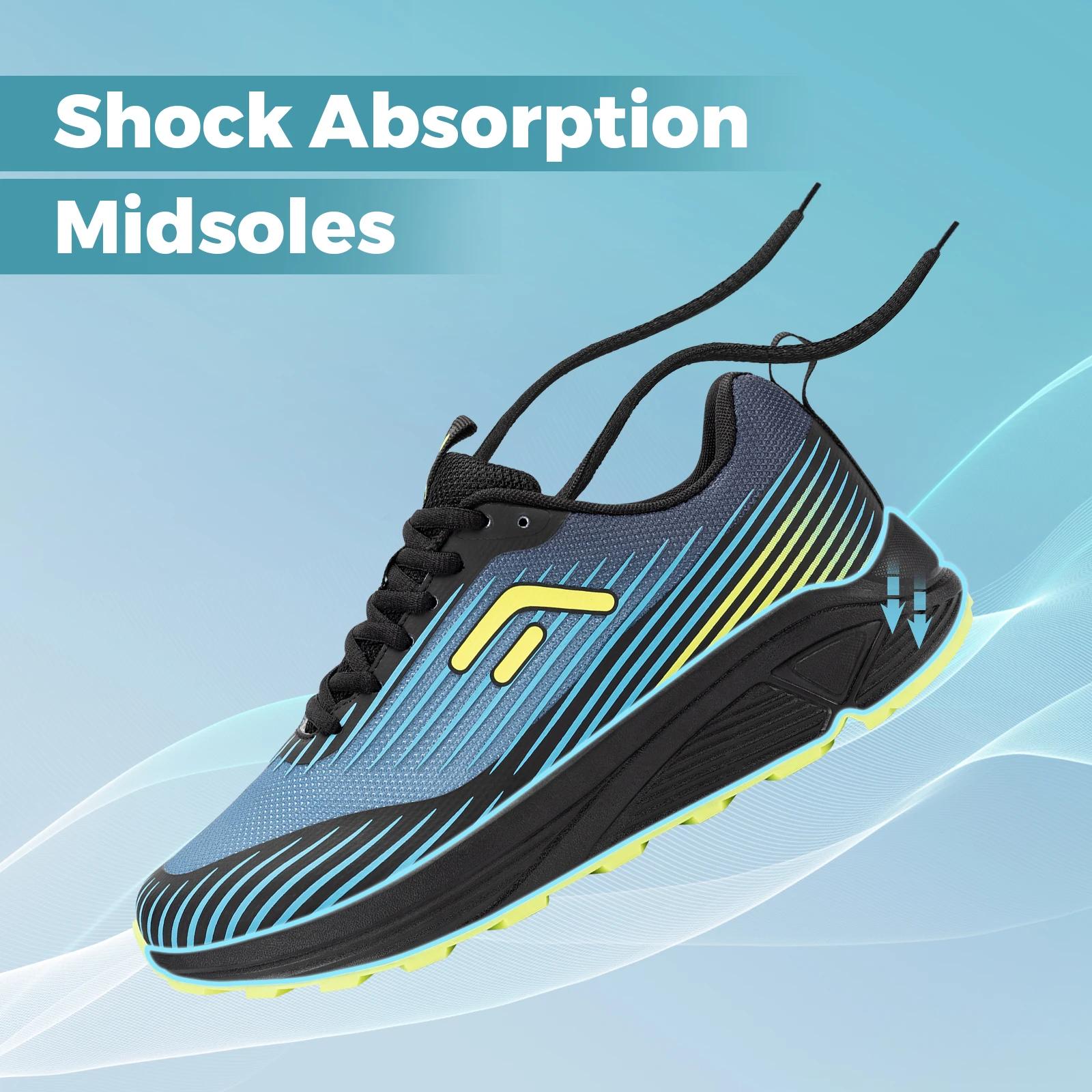 Fitville Trail – chaussures de sport respirantes et larges pour hommes, baskets de course à pied ave