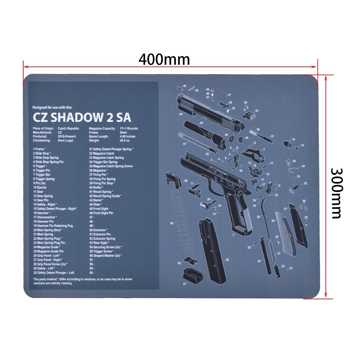 Kit de nettoyage pour AR15, tapis de souris pour Colt 1911 AK47 Beretta 92 FS BROWNING CZ Shadow2 SA