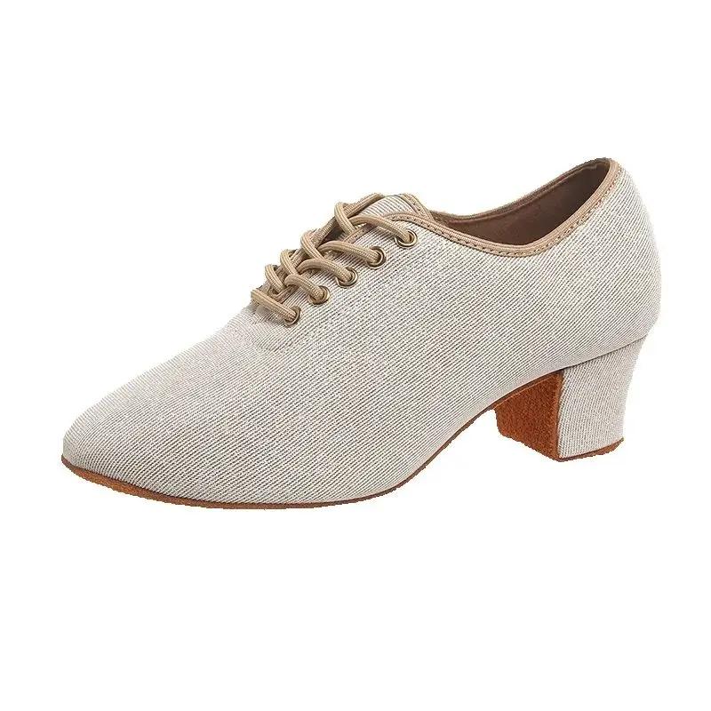 Femmes Bling scène spectacle pied porter filles semelle souple chaussures latines dames moderne Jazz