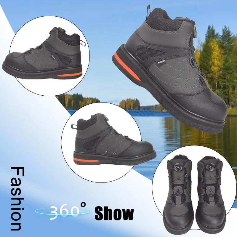 Chaussures de pêche à la mouche, chaussures de cuissardes de pêche, semelle en feutre avec ou sans c