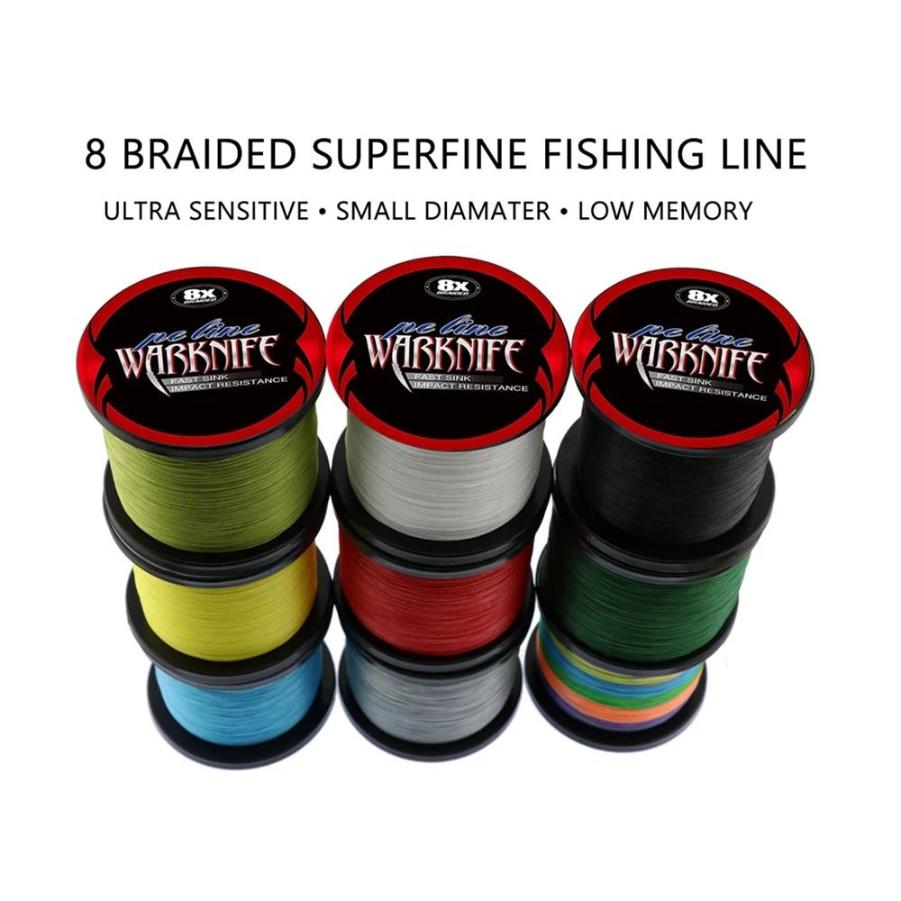 Ligne de pêche tressée PE eau salée durable 8 fils 8 brins 6-300lb 3000m pour pêche sportive
