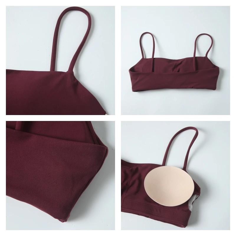Hearuisavy Soutien-gorge de sport d'été très extensible pour femme, sous-vêtement de fitness à brete