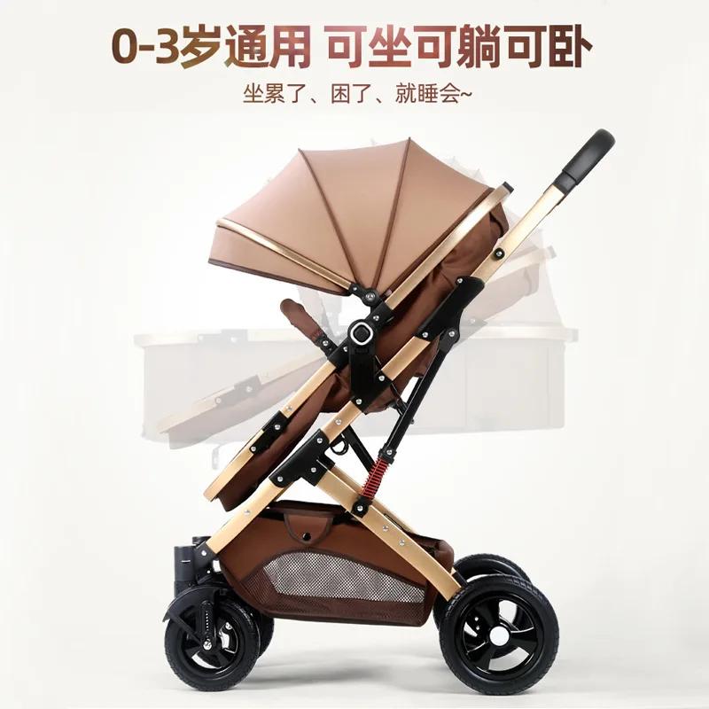 Poussette pour bébé, chariot haut de gamme, léger, pour nouveau-né, anti-chocs, bidirectionnel, char