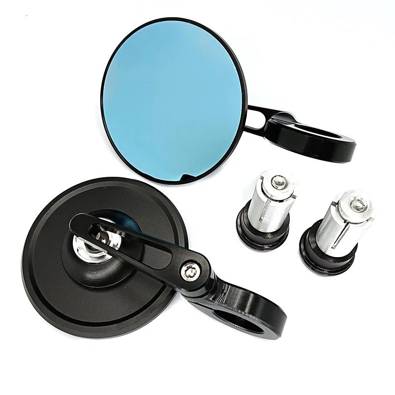 Rétroviseurs de moto extrémité de guidon en aluminium 7/8 "22mm rétroviseurs latéraux réglables vélo