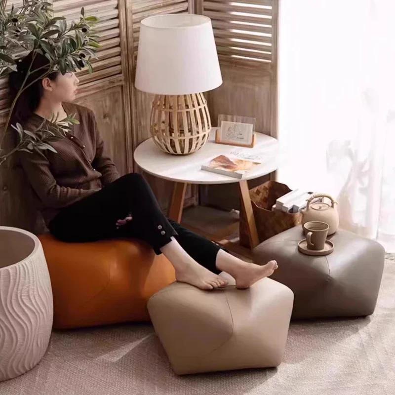 Pouf moderne simplicité faible changement chaussure jetée tabouret repose-pieds maison salon meubles