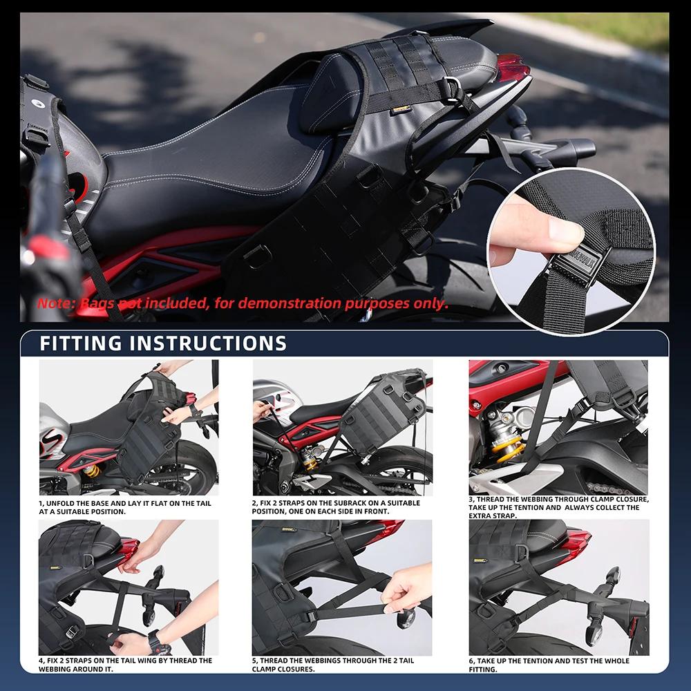 Rhinowalk – Base de selle universelle pour moto, emballage de siège arrière, accessoires de sac laté