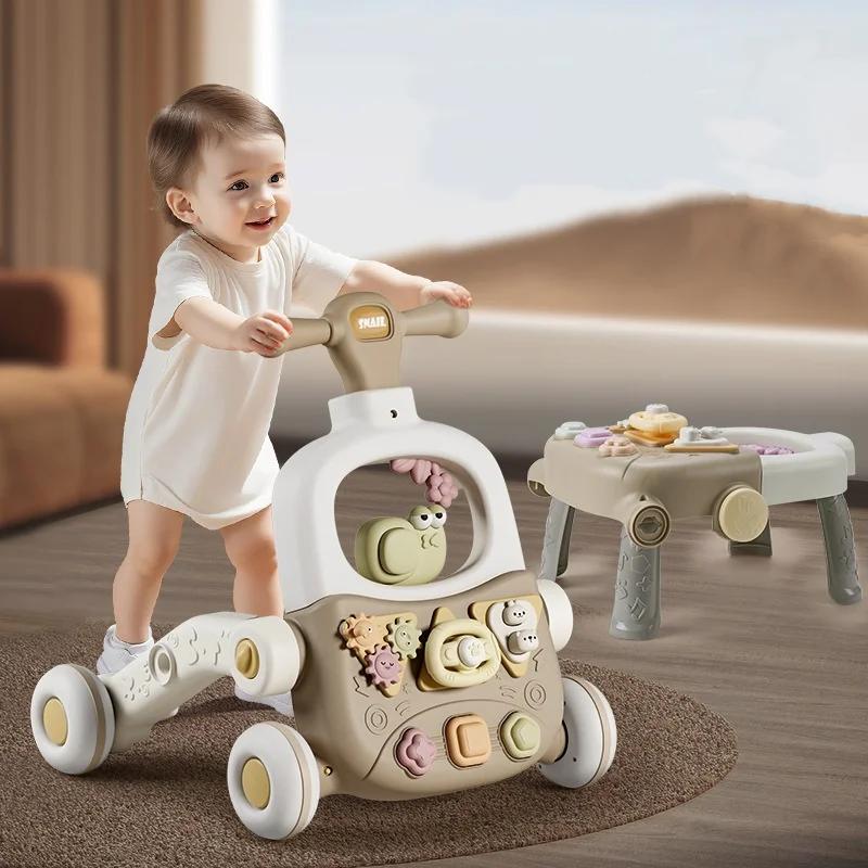 Table de jeu pour enfants, jouet d'apprentissage à marcher, poussette multifonctionnelle pour bébés