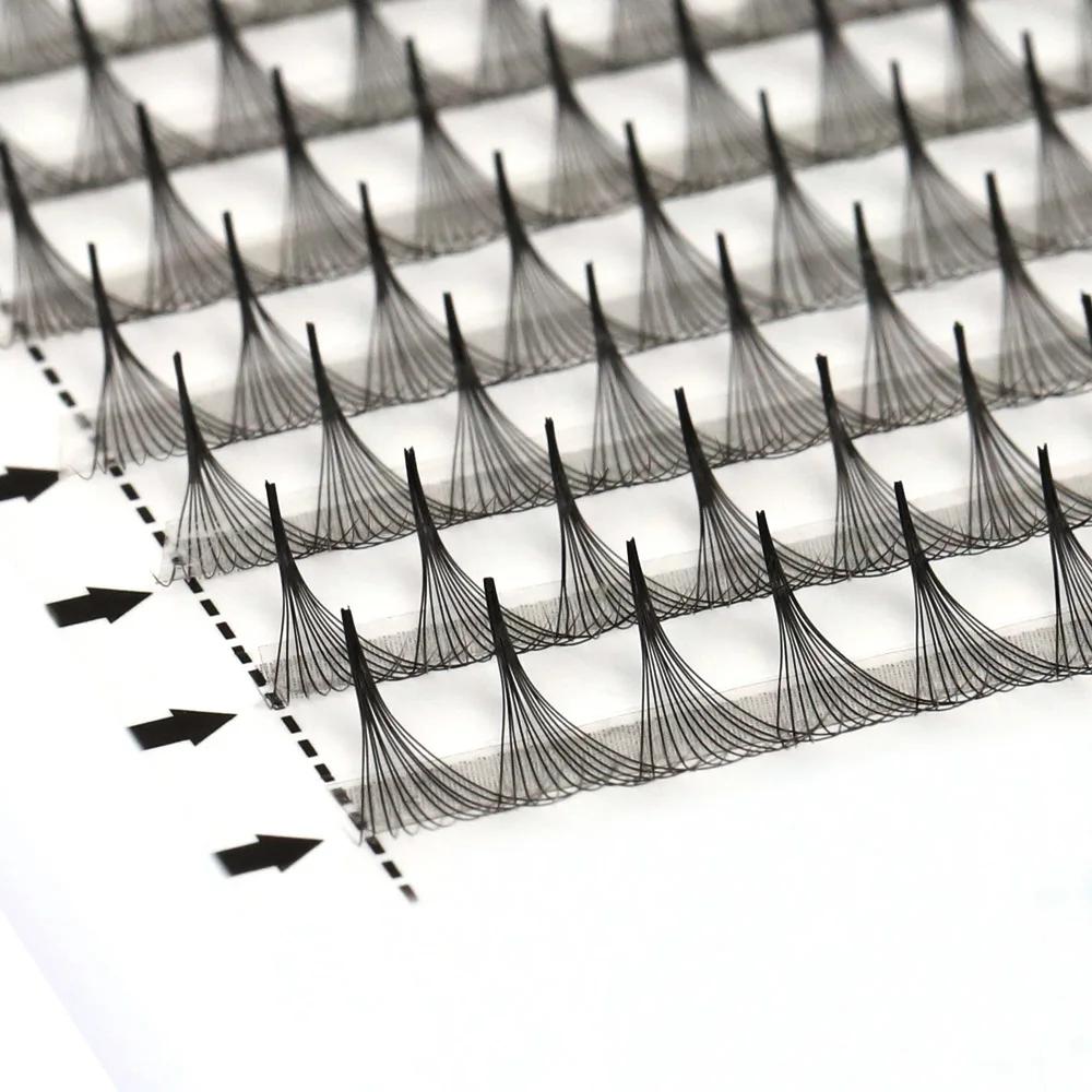 AGUUD-Extensions de cils préfabriquées, 10 plateaux/lot, volume russe, super éventails, aiguille, ti