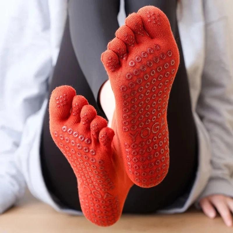 Chaussettes respirantes en silicone pour femmes - Yoga, danse, Pilates et fitness confortables
