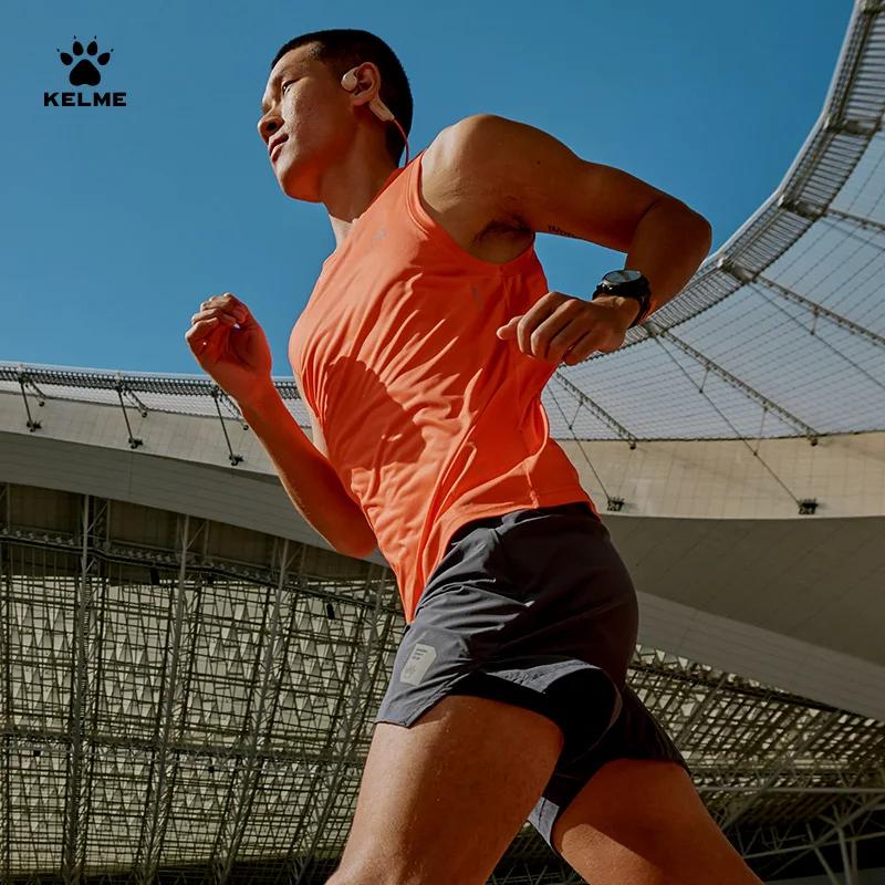 Gilet de course pour homme Kelme, gilet d'entraînement pour marathon, t-shirt de sport respirant, ha