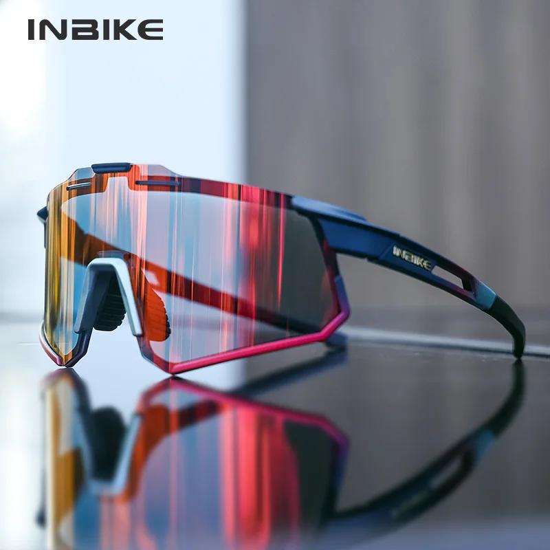 INBIKE-Lunettes de soleil de cyclisme photochromiques pour hommes, lunettes de vélo de route profess