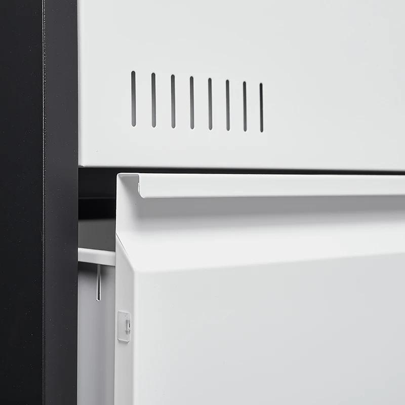 2 MELMetal-Classeur latéral avec serrure, armoire verticale de bureau pour le bureau à domicile/léga