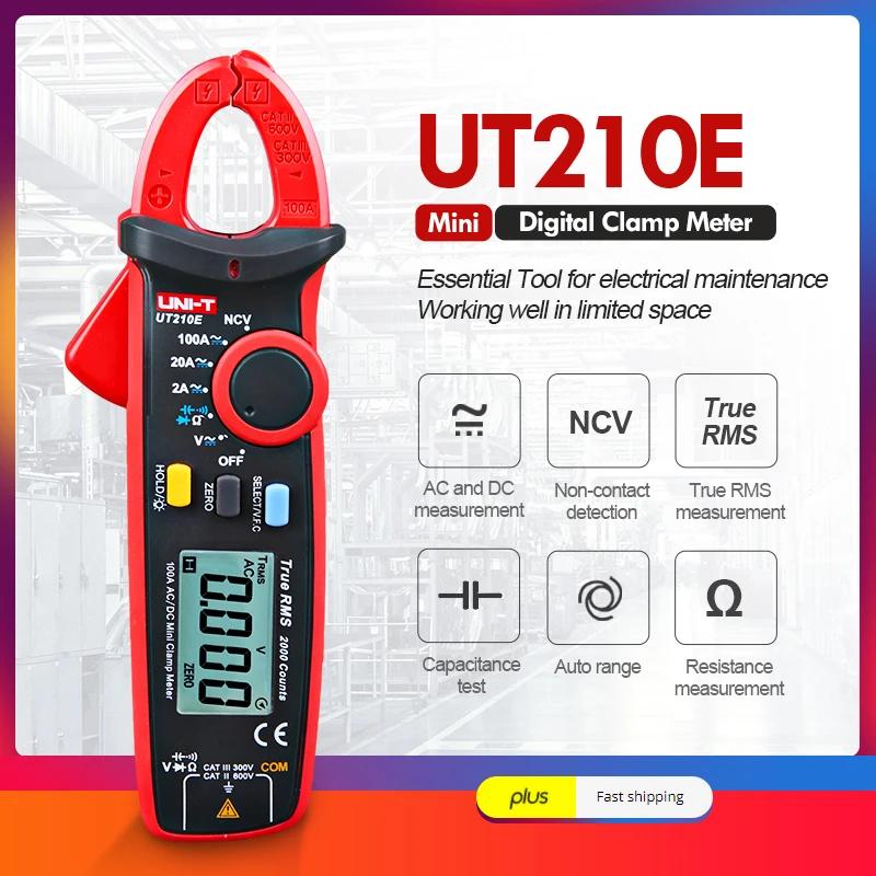 UNI-T UT210E Mini pince multimètre de courant numérique AC DC voltmètre de tension 100A ampèremètre