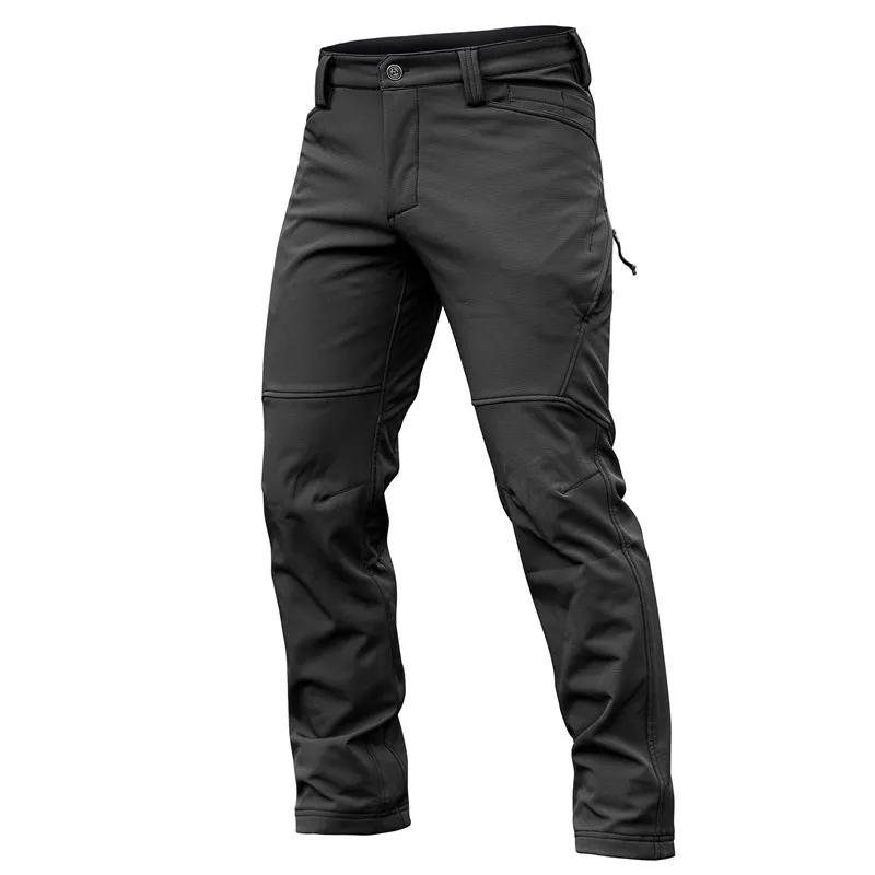 Pantalon tactique en polaire Softshell pour homme, coupe-vent, chaud, imperméable, pour randonnée en