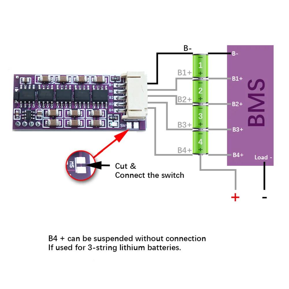 Batterie au Lithium Li-ion Lifepo4 LTO 3S 4s 5s 6s 8s 14s 17s 21s, égaliseur actif, carte d'équilibr