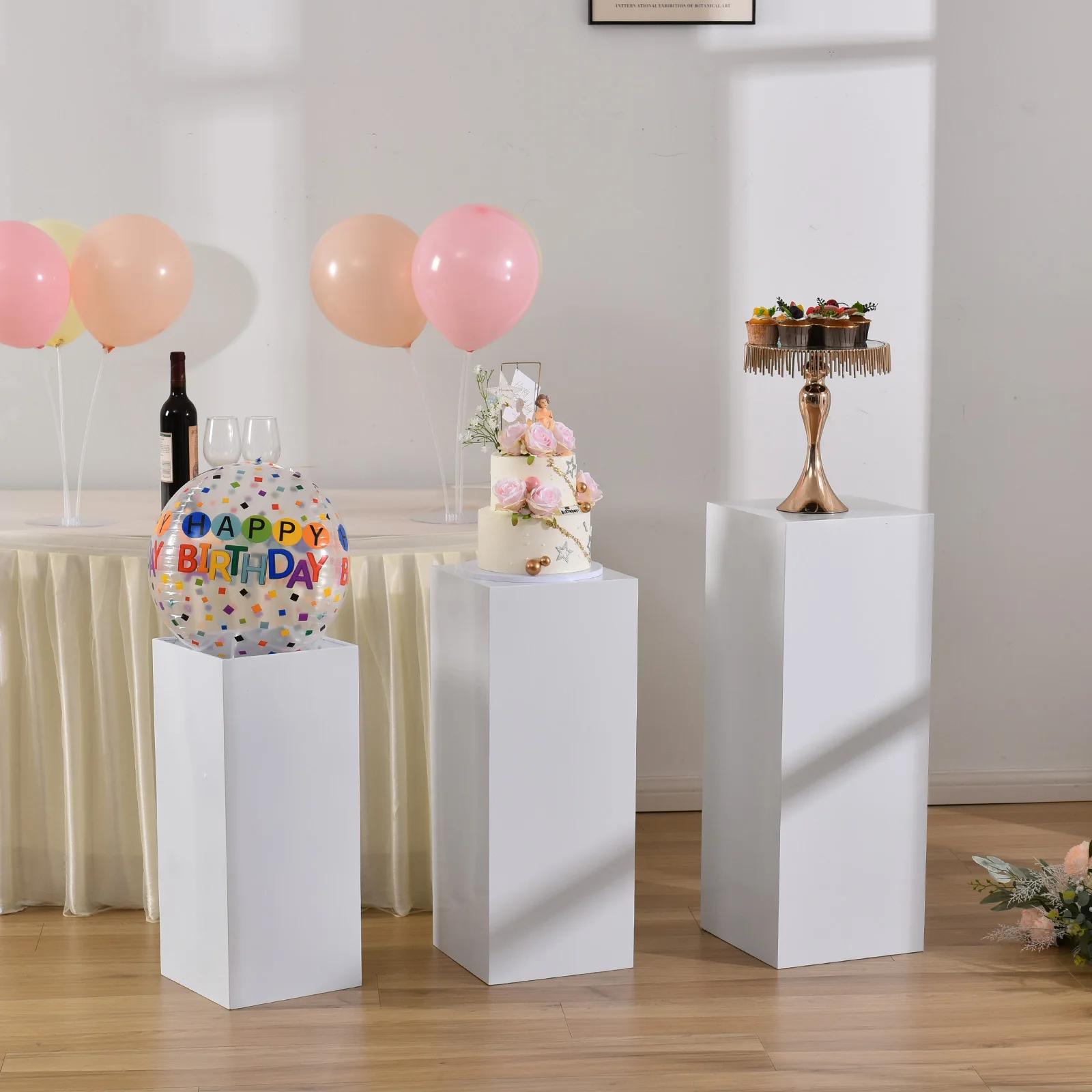 Support de piédestal d'affichage en métal pour la fête, support de piédestal de mariage, piédestal b