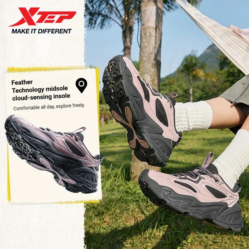 Xtep chaussures décontractées femmes 2025 printemps chaussures de course légères semelle épaisse aug