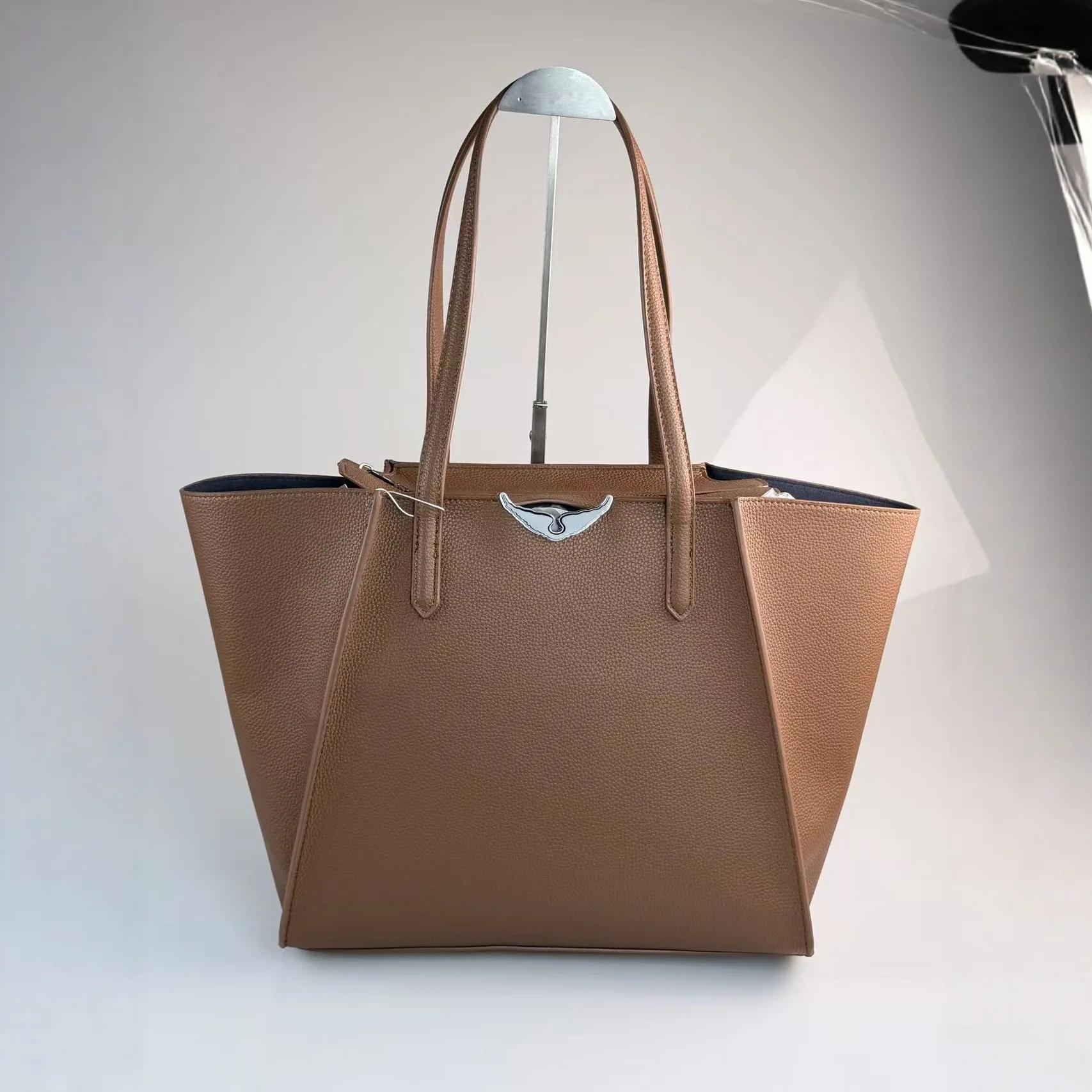 Nouveau Sac Fourre-Tout Grande Capacité pour Femme 2026 - Design Aile Tendance, Poignée Supérieure É