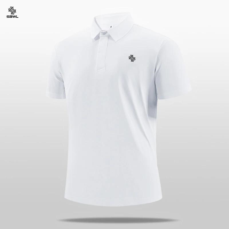 SBWL-Polo à manches courtes pour hommes, T-shirt de golf en plein air, Haut de sport équestre, 7 cou