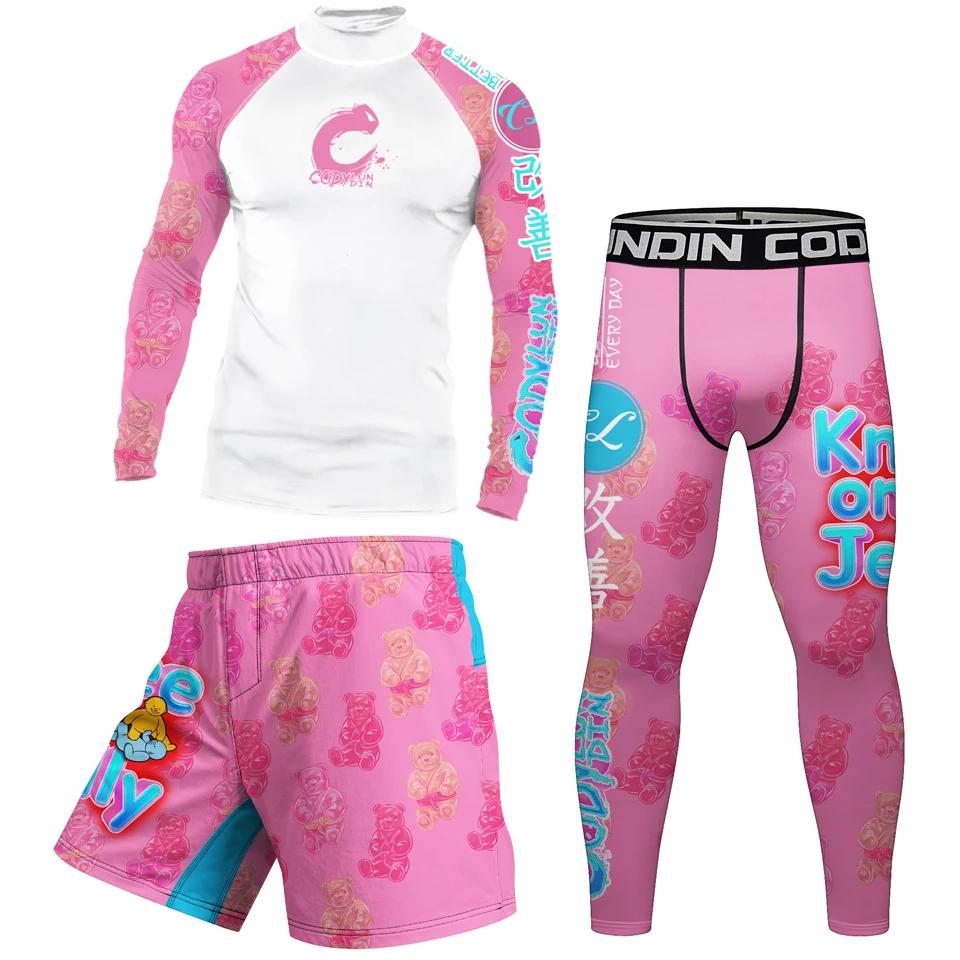 Vêtements de sport avec caoutchouc antidérapant pour hommes, sous-vêtements Rashguard, T-shirts de C