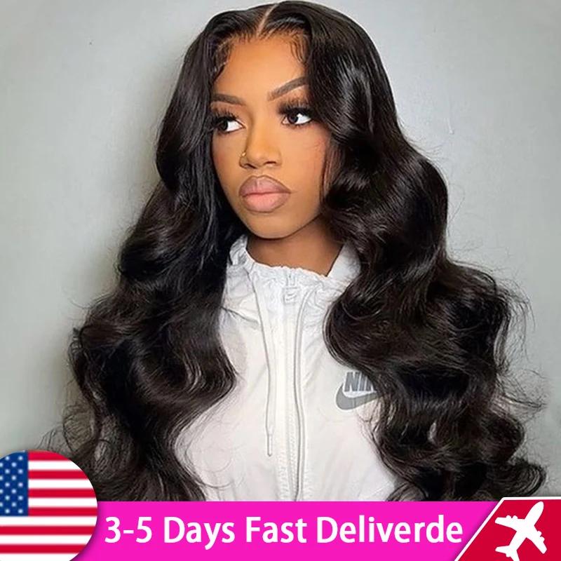 Perruque Lace Front Wig Body Wave Brésilienne Remy, Cheveux Naturels, 13x4 13x6, 100% de Densité, Pr