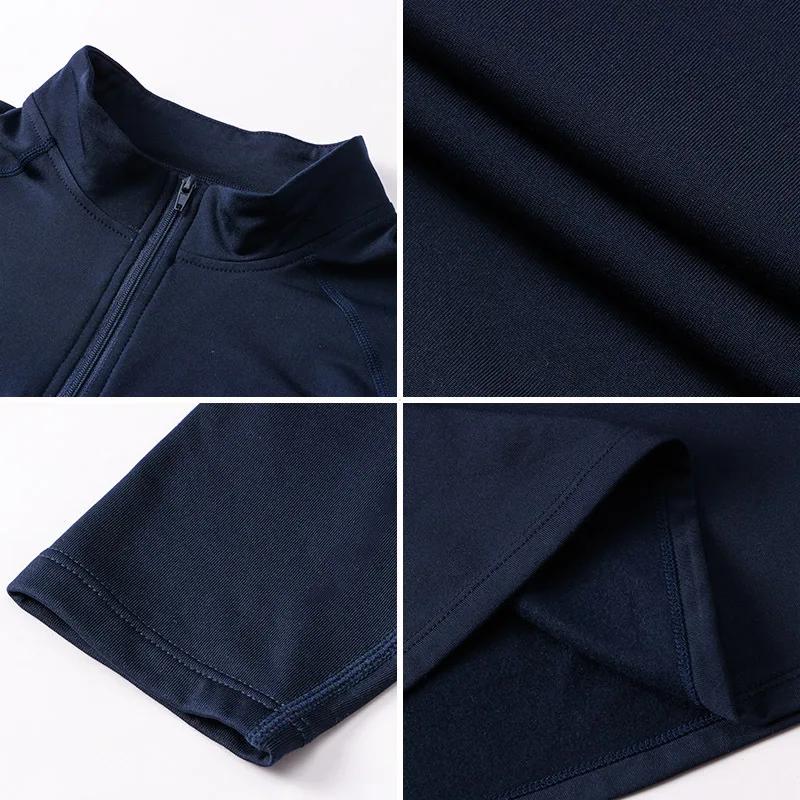 Manteau de fitness en polaire pour hommes, automne et hiver, haute élasticité, serré, sport, course