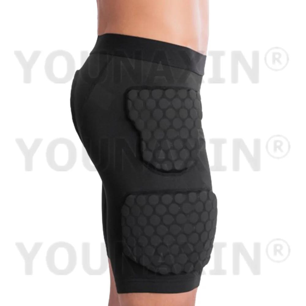 Shorts élastiques respirants anti-collision unisexes, bas de sport noirs, bas de basket-ball, footba