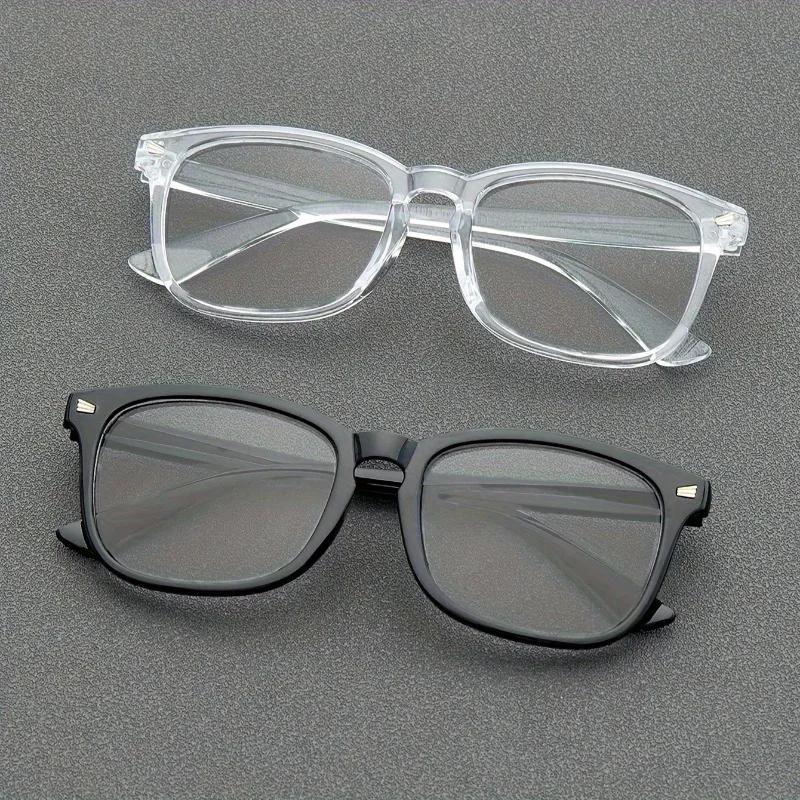 Lunettes Anti-lumière bleue à rivets carrés, 1 pièce, pour les déplacements quotidiens, lunettes à l