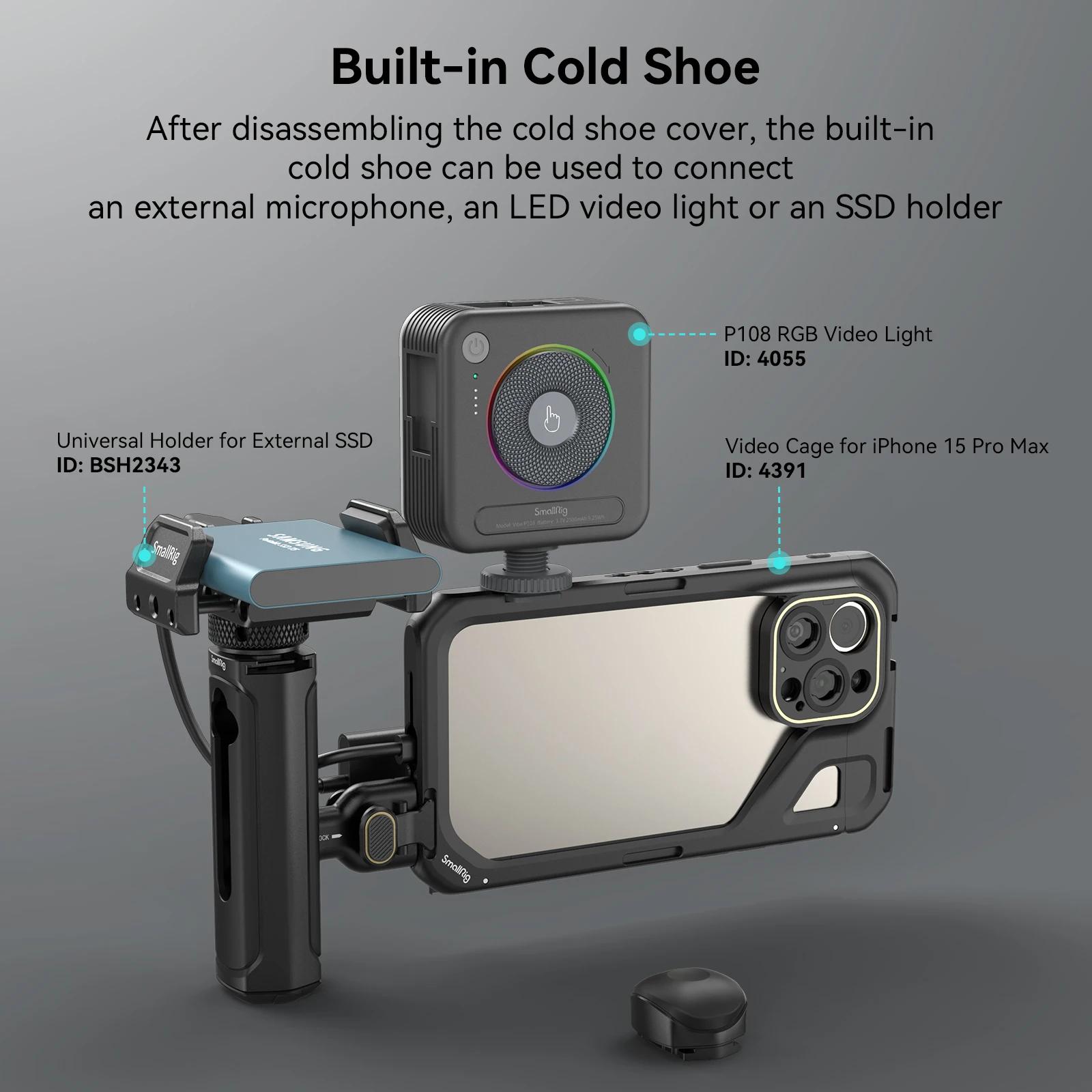 SmallRig-Poignée latérale à dégagement rapide, pour téléphone portable universel, pour iPhone série