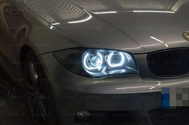 LED cristal yeux d'ange coupe Style DRL DTM U forme lumière 6000K blanc jaune pour BMW série 1 E82 E