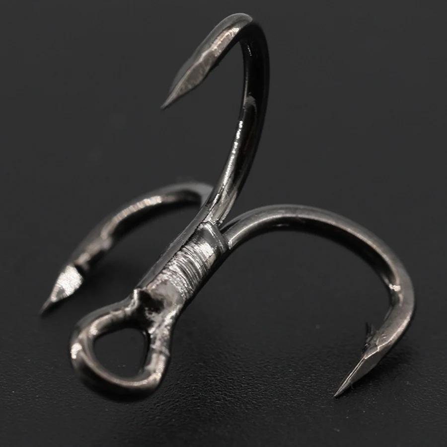 20 pièces hameçons triples 6x hameçon de pêche solide pour grand jeu Bluefish saumon Kingfish 3/0 #