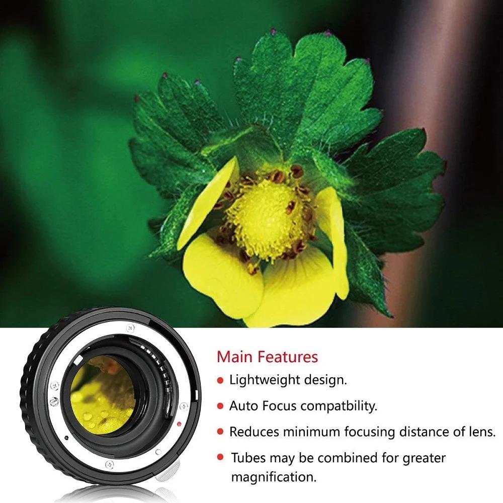 Meike MK-N-AF1-A Auto Focus Macro Extension Tube Set pour Nikon F Mount D850 Danalystes D750 D3500 D