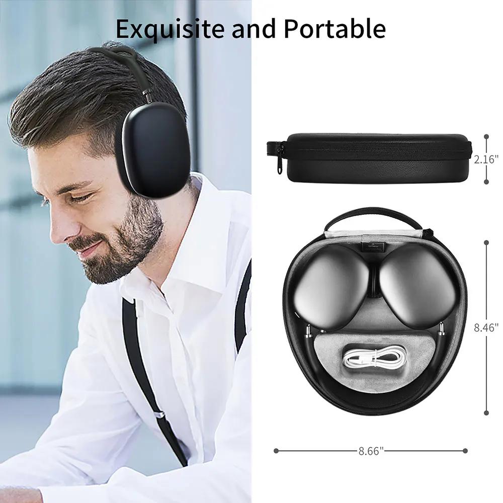 WiWU-Étui de Protection Intelligent pour Airpods Max, Sac Rigide Étanche, avec Veille existent, Port