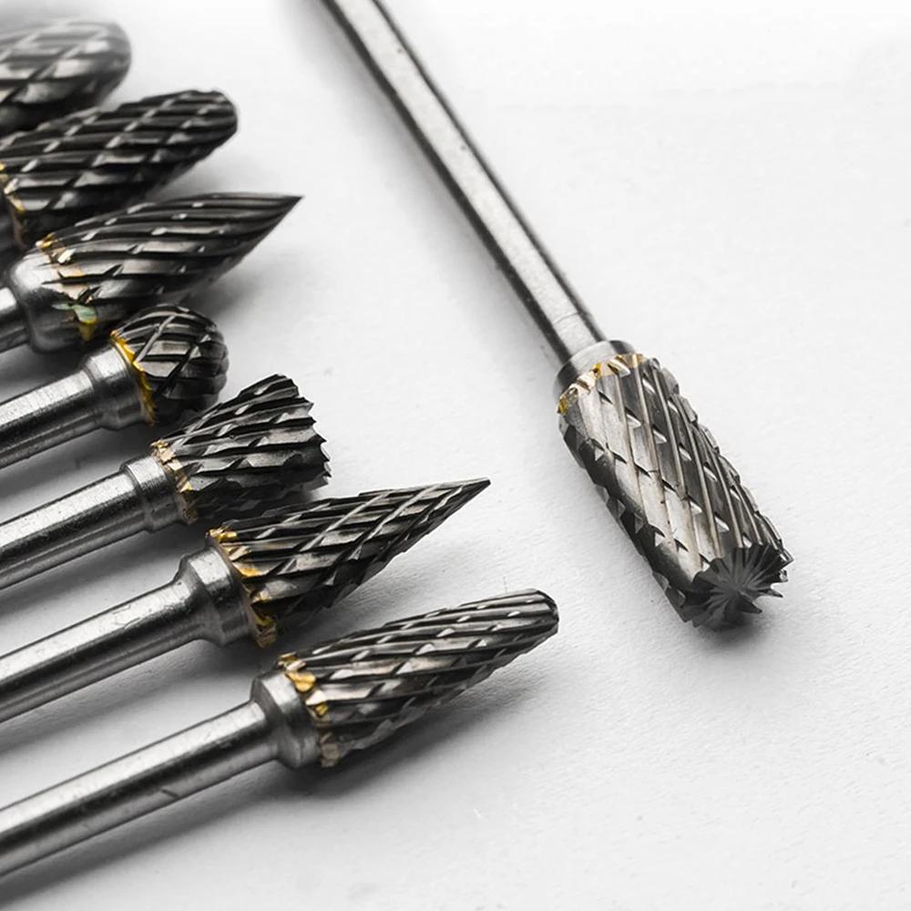Jeu de bavures en carbure compatibles avec l'outil rotatif Dremel, 10 embouts de meuleuse, râpe à li