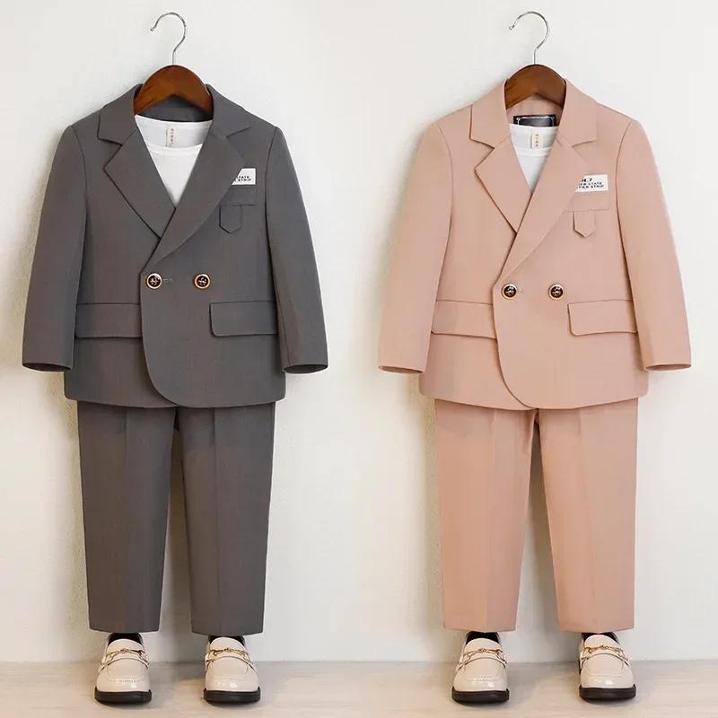 Costume de Spectacle de Piano Noir pour Garçon Adolescent, Tenue de Cérémonie de Remise de Diplôme,