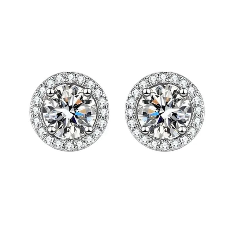 Boucles d'oreilles en diamant Mosonite, sac carré, bijoux de mariage, fête simple et à la mode, cade