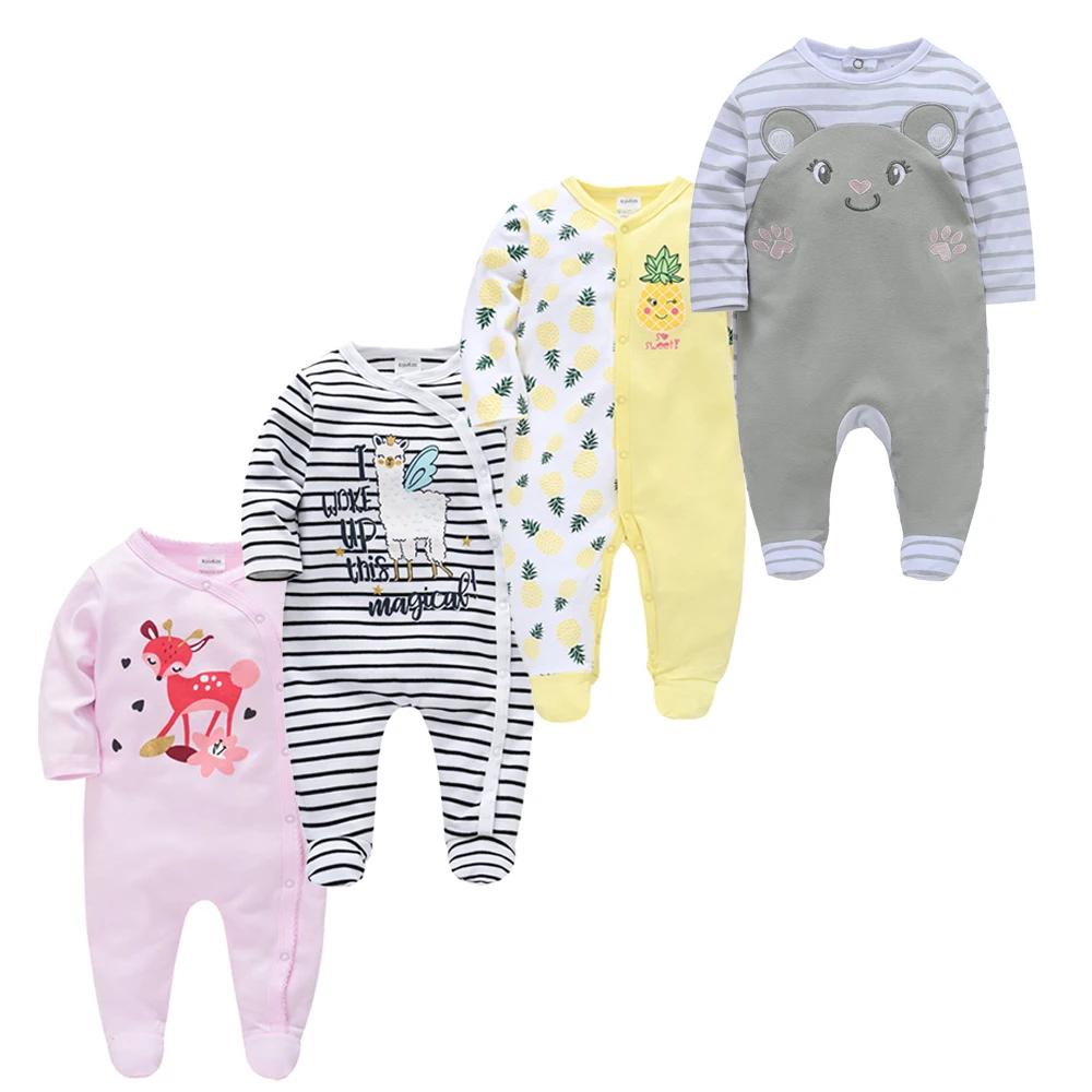 Kavkas – barboteuse pour garçon, 3/4 pièces, 100% coton, à pois, col rond, vêtements pour nouveau-né