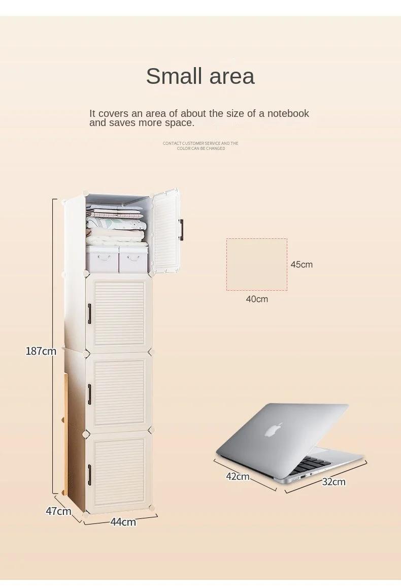 Armoire pliante en plastique pour la maison, Cisco à vêtements pliable, armoires anti-poussière, ser