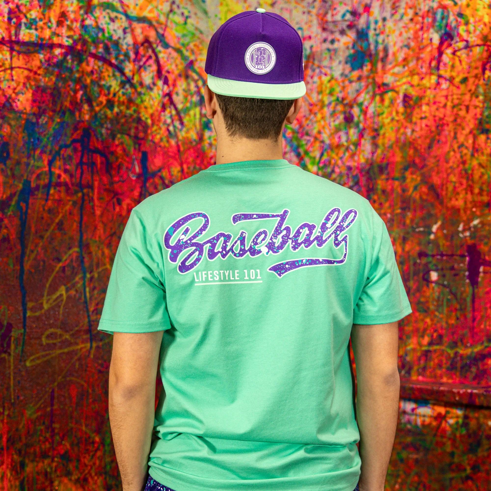 Nouveau style de baseball d'été # 101 # Ensemble T-shirt et short Lifestyle, imprimé color-block e